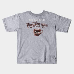 Pumpkin spice lattes Kids T-Shirt